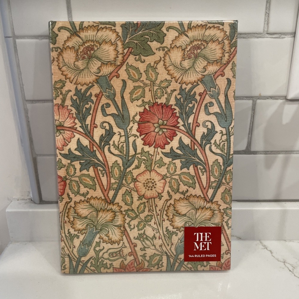 The Met Hardcover Journal William Morris Pink & Rose 144 Ruled Pages Sealed